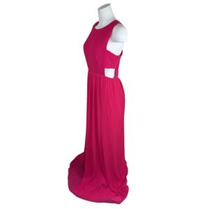 BCBGMaxazaria Raven Pleated Cut Out Gown Pink Size 10 Prom Wedding Formal Dress